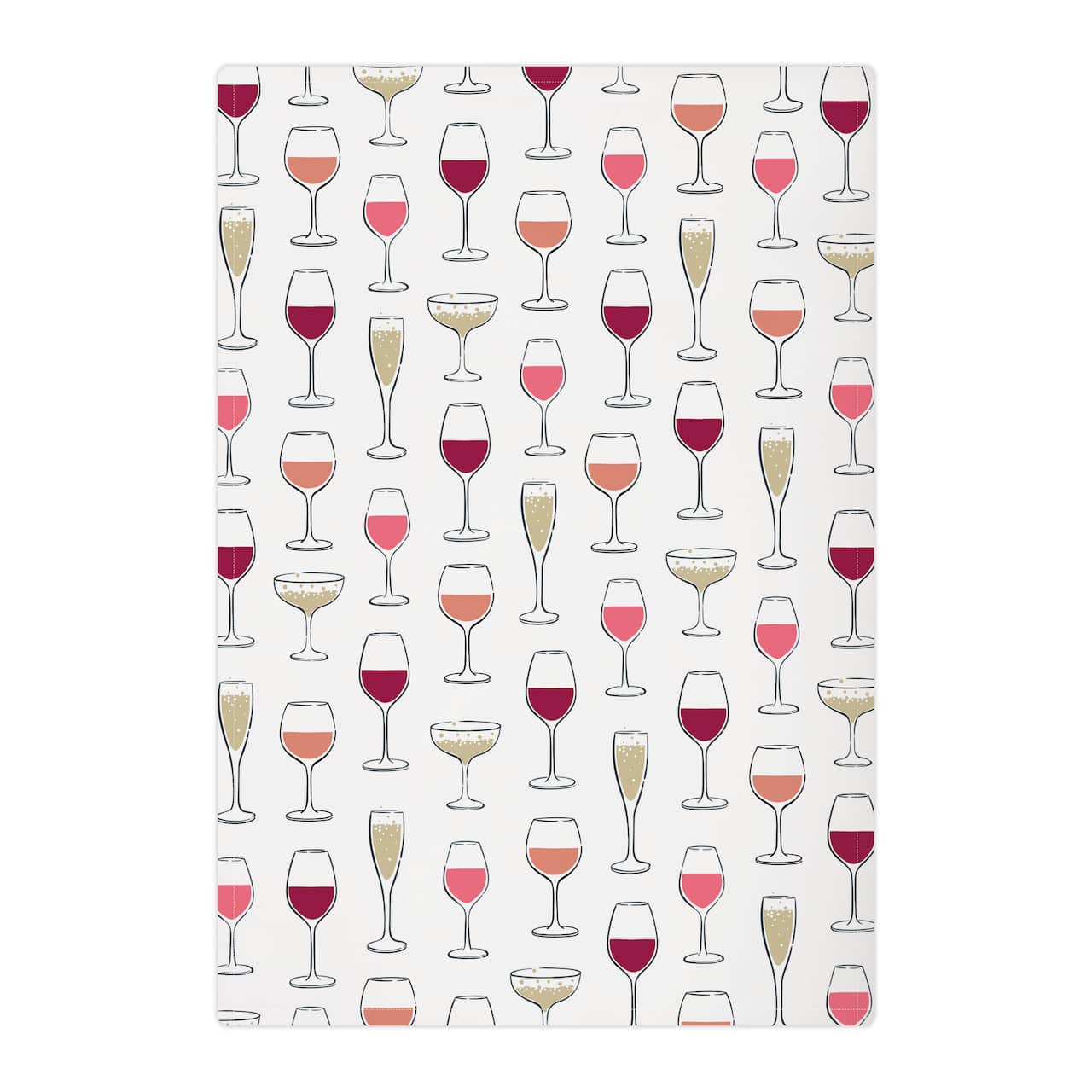 MUkitchen Wine Glasses Designer Print Towel